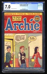 Cover Scan: Archie Comics #37 CGC FN/VF 7.0 Off White to White Bill Vigoda Art! - Item ID #382770