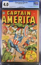 Cover Scan: Captain America Comics #20 CGC VG 4.0 Cream To Off White - Item ID #383050