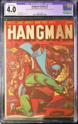 Cover Scan: Hangman #5 CGC VG 4.0 Light Tan to Off White (Restored) WWII Nazi Cover! - Item ID #383331