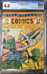 Cover Scan: Blue Ribbon Comics #18 CGC VG 4.0 WWII Era Golden Age Scarce! - Item ID #384058