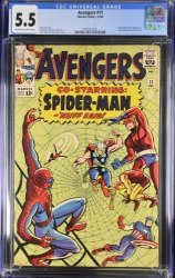 Cover Scan: Avengers #11 CGC FN- 5.5 2nd Appearance Kang Spider-Man Crossover! - Item ID #384755