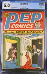 Cover Scan: Pep Comics #57 CGC VG/FN 5.0 Archie Comic Magazine! Golden Age! Al Fagaly Art! - Item ID #384758