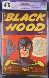 Cover Scan: Black Hood Comics #9 CGC VG+ 4.5 Off White to White (Restored) - Item ID #384765