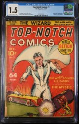 Cover Scan: Top Notch Comics #1 CGC FA/GD 1.5 Off White to White 1st Appearance The Wizard! - Item ID #385021