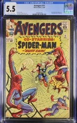 Cover Scan: Avengers #11 CGC FN- 5.5 2nd Appearance Kang Spider-Man Crossover! - Item ID #385038