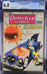 Cover Scan: Detective Comics #266 CGC FN 6.0 Batman! THE SATELLITE FROM GOTHAM CITY! 1959 - Item ID #385050