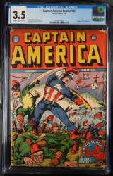 Cover Scan: Captain America Comics #22 CGC VG- 3.5 Japanese WWII War Cover! - Item ID #386047