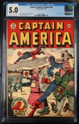 Cover Scan: Captain America Comics #34 CGC VG/FN 5.0 Nazi WWII War Cover! - Item ID #386049