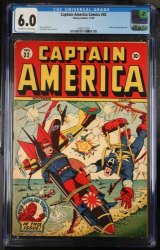 Cover Scan: Captain America Comics #32 CGC FN 6.0 Japanese WWII War Cover! - Item ID #386050