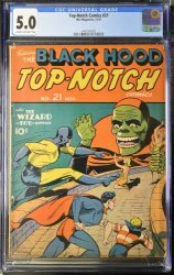 Cover Scan: Top Notch Comics #21 CGC VG/FN 5.0 Black Hood The Shield Appearances! - Item ID #386316