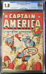 Cover Scan: Captain America Comics #25 CGC GD- 1.8 Off White Human Torch Backup Story! - Item ID #388556