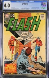 Cover Scan: Flash #123 CGC VG 4.0 Off White to White 1st Golden Age Flash in Silver Age! - Item ID #391083