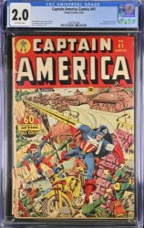 Cover Scan: Captain America Comics #41 CGC GD 2.0 Off White Schomburg Japanese War Cover! - Item ID #391206