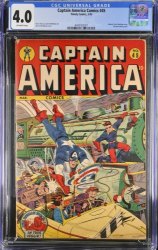Cover Scan: Captain America Comics #45 CGC VG 4.0 Off White Schomburg Cover! - Item ID #391207