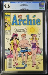 Cover Scan: Archie Comics #511 CGC NM+ 9.6 White Pages Classic Innuendo Cover! In the Pink! - Item ID #391216