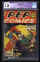 Cover Scan: Pep Comics #14 CGC GD- 1.8 Off White to White (Restored) - Item ID #391503