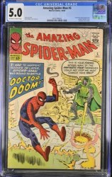 Cover Scan: Amazing Spider-Man (1963) #5 CGC VG/FN 5.0 Doctor Doom Appearance! Steve Ditko! - Item ID #391800