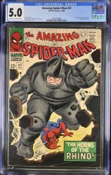 Cover Scan: Amazing Spider-Man #41 CGC VG/FN 5.0 Off White to White 1st Appearance Rhino! - Item ID #391803