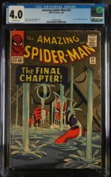 Cover Scan: Amazing Spider-Man #33 CGC VG 4.0 Off White Classic Cover Stan Lee Ditko! - Item ID #396042