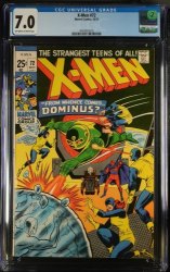 Cover Scan: X-Men #72 CGC FN/VF 7.0 Off White to White From Whence Comes Dominus! 1971! - Item ID #396062