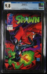 Cover Scan: Spawn (1992) #1 CGC NM/M 9.8 White Pages McFarlane 1st Appearance Al Simmons! - Item ID #396243