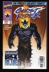 Cover Scan: Ghost Rider (1990) #90 NM- 9.2 Art by Javier Saltares! Blackheart! - Item ID #397866