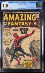 Cover Scan: Amazing Fantasy #15 CGC Fair 1.0 1st Appearance Spider-Man Kirby Cover! - Item ID #402946