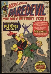 Cover Scan: Daredevil #4 VG+ 4.5 1st Appearance Killgrave, the Purple Man! - Item ID #403733