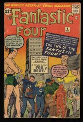 Cover Scan: Fantastic Four #9 VG- 3.5 3rd Silver Age Appearance Sub-Mariner! - Item ID #404358