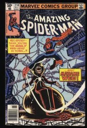 Cover Scan: Amazing Spider-Man #210 VG+ 4.5 Newsstand Variant 1st Appearance Madame Web!  - Item ID #405204