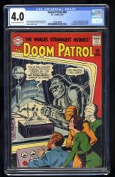 Cover Scan: Doom Patrol #86 CGC VG 4.0 1st issue in own title! Brotherhood of Evil! - Item ID #405323