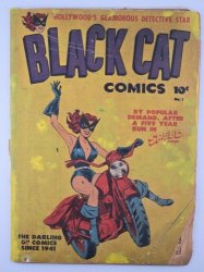 Cover Scan: Black Cat #1 Fair 1.0 (Restored) Motorcycle Cover! - Item ID #410794