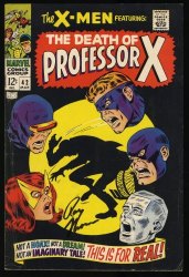 Cover Scan: X-Men #42 FN- 5.5 Signed Roy Thomas! Death of Professor X! - Item ID #413014