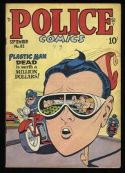 Cover Scan: Police Comics #82 FN- 5.5 Plastic Man Appearance! - Item ID #414673