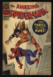 Cover Scan: Amazing Spider-Man #34 VG+ 4.5 Kraven the Hunter Appearance! - Item ID #416329