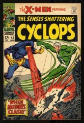 Cover Scan: X-Men #45 VF- 7.5 Cyclops Appearance! Hawkeye! Wasp! Iceman origin! - Item ID #416548