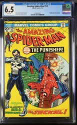 Cover Scan: Amazing Spider-Man #129 CGC FN+ 6.5 White Pages 1st Appearance of Punisher! - Item ID #416806