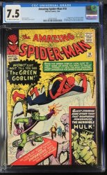 Cover Scan: Amazing Spider-Man #14 CGC VF- 7.5 1st Appearance Green Goblin! - Item ID #417142