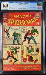 Cover Scan: Amazing Spider-Man #4 CGC FN+ 6.5 Off White 1st App. Sandman! - Item ID #417143