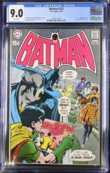 Cover Scan: Batman #222 CGC VF/NM 9.0 White Pages Neal Adams Art! 1st Beatles Cover! - Item ID #419673