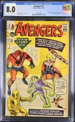 Cover Scan: Avengers #2 CGC VF 8.0 1st Space Phantom Hulk Leaves! Jack Kirby! - Item ID #419690