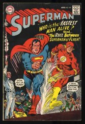 Cover Scan: Superman #199 VG+ 4.5 1st Flash race with Superman! Justice League Appearance! - Item ID #420823