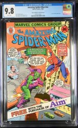 Cover Scan: Amazing Spider-Man Aim Toothpaste Giveaway (1980) #1 CGC NM/M 9.8 White Pages - Item ID #424839