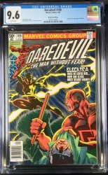 Cover Scan: Daredevil #168 CGC NM+ 9.6 Newsstand Variant 1st Appearance Elektra! - Item ID #424844