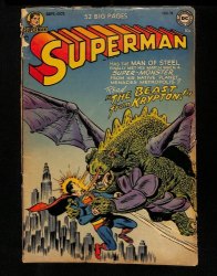 Cover Scan: Superman #78 FA/GD 1.5 Beast from Krypton! - Item ID #425143