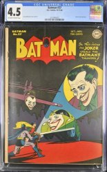 Cover Scan: Batman #37 CGC VG+ 4.5 Off White to White Classic Joker Cover and Story! - Item ID #425550