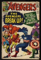 Cover Scan: Avengers #10 GD- 1.8 1st Appearance of Immortus!  - Item ID #425598