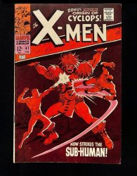 Cover Scan: X-Men #41 FN/VF 7.0 Sub-Human! 1st Appearance Grotesk! Origin of Cyclops! - Item ID #426082