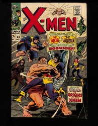 Cover Scan: X-Men #38 FN+ 6.5 Blob! The Vanisher! Origins of the X-Men Begins! - Item ID #426083