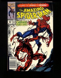 Cover Scan: Amazing Spider-Man #361 NM- 9.2 Newsstand Variant 1st Full Appearance Carnage! - Item ID #427555